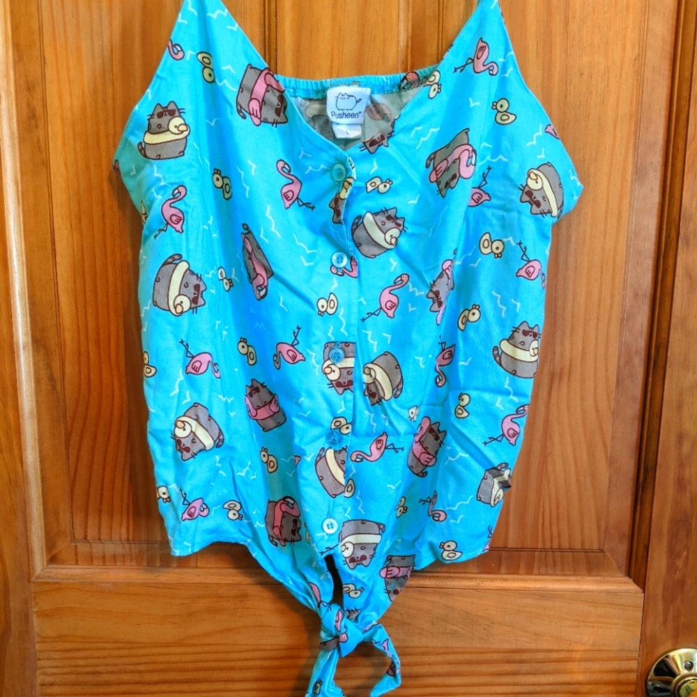 Pusheen summertime fun tank top